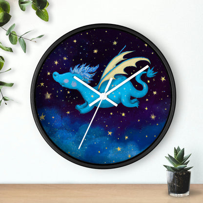 "A la deriva entre las estrellas: La historia de un bebé dragón" - El reloj de pared alienígena