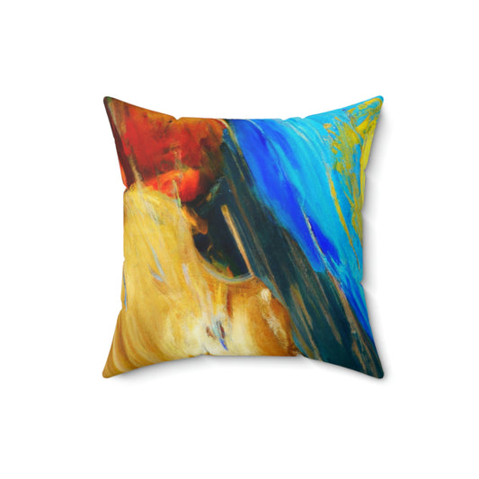 "Life-size Love in a Stormy Sky" - The Alien Square Pillow