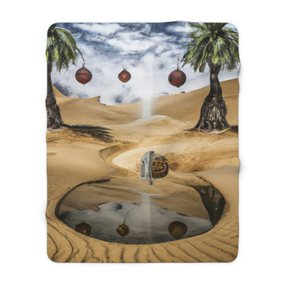 The Mirage of the Desert Sands - The Alien Sherpa Fleece Blanket