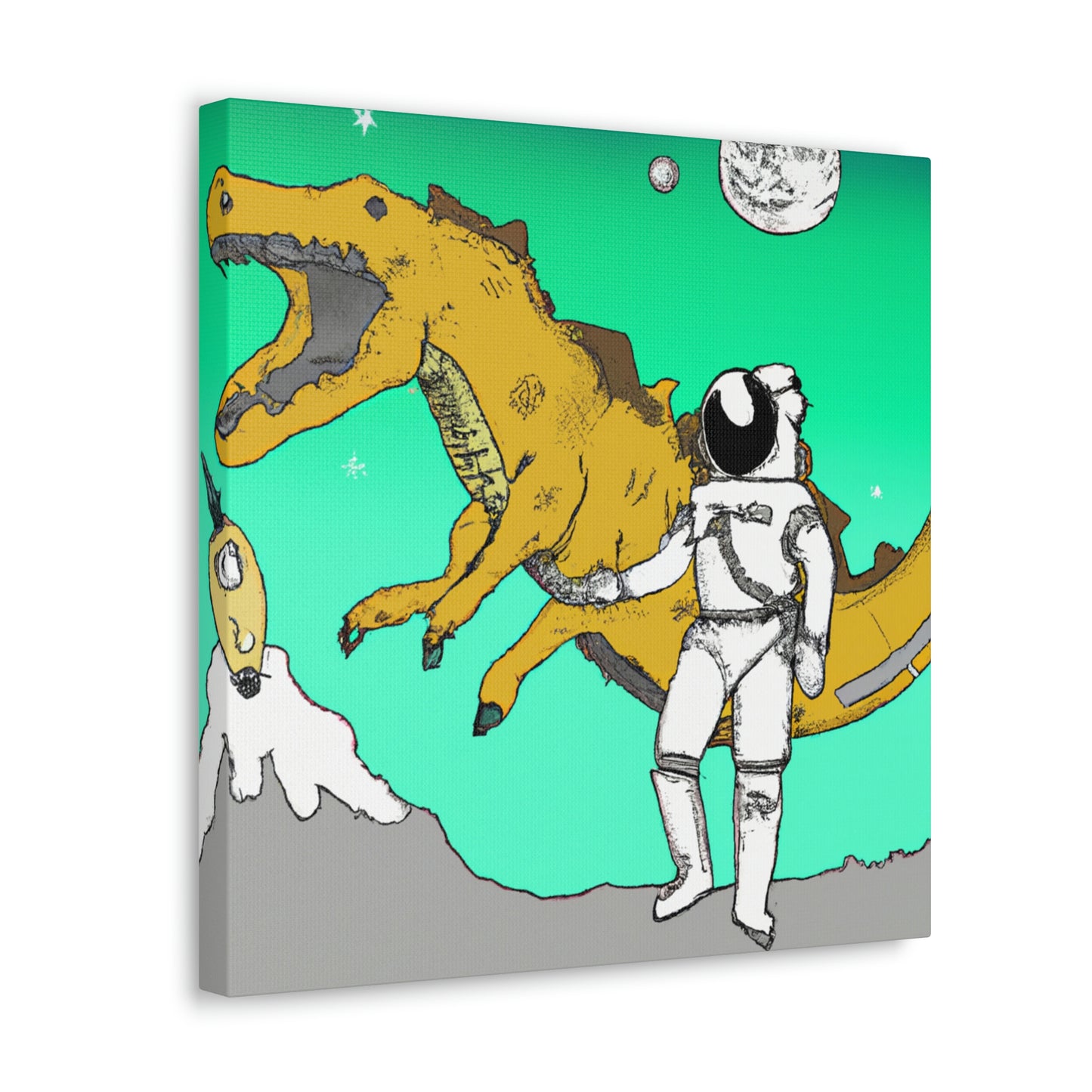 Dragons vs. Time Traveler - The Alien Canva