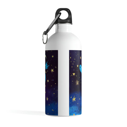 "Drifting Among the Stars: The Story of a Baby Dragon" - La botella de agua de acero inoxidable alienígena