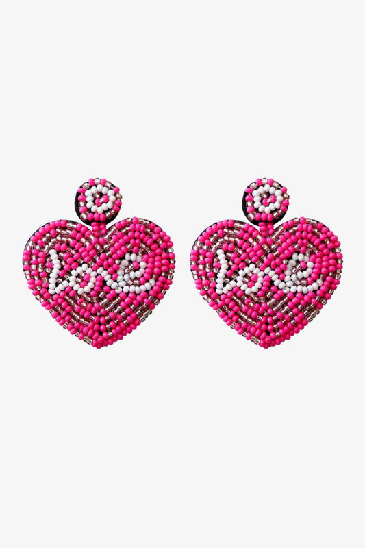 LOVE Perlen-Herz-Ohrringe