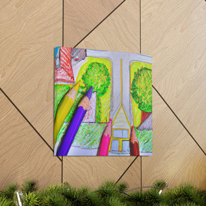 "A Neighborhood From Above: A Colored Pencil Creation" - The Alien Canva