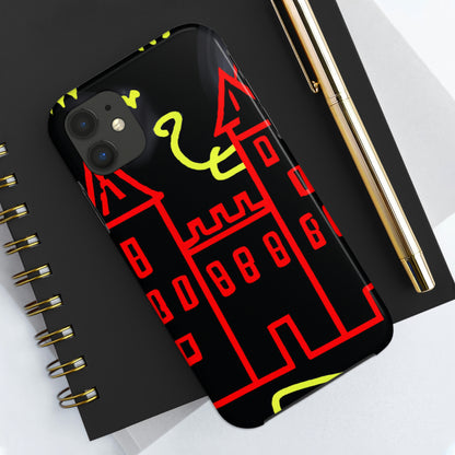 „Ein verwunschener Schatten: Die dunklen Geheimnisse des alten Schlosses in einer düsteren Nacht“ – The Alien Tough Phone Cases