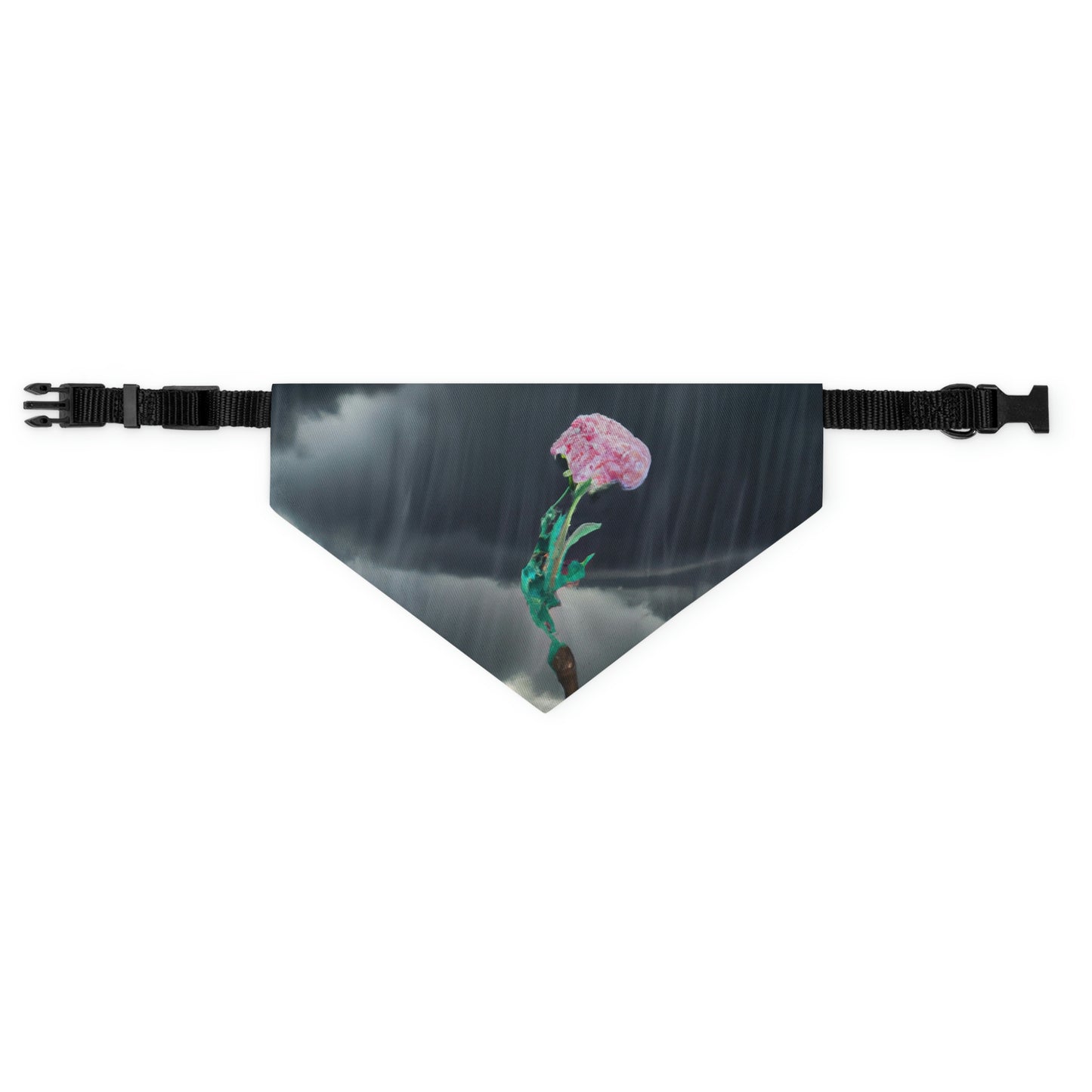 "Aight Against the Storm: The Story of a Lonely Flower" - The Alien Pet Bandana Collar