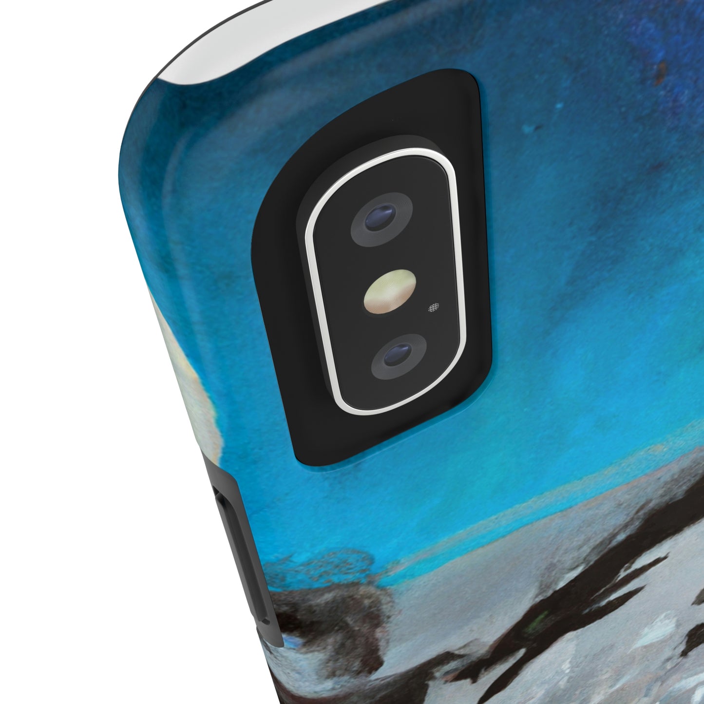 "Clash of Fire and Steel on the Moonlit Cliff" - The Alien Tough Phone Cases