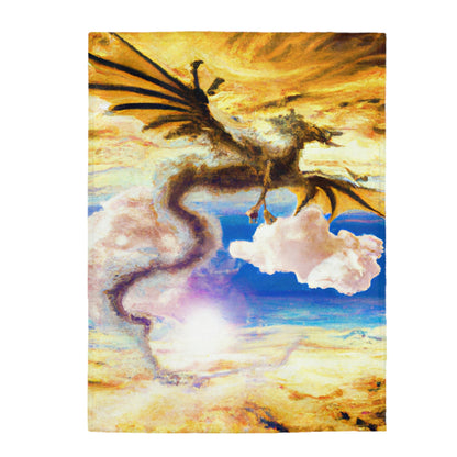 "A Heavenly Blaze with a Mystic Dragon" - The Alien Velveteen Plush Blanket