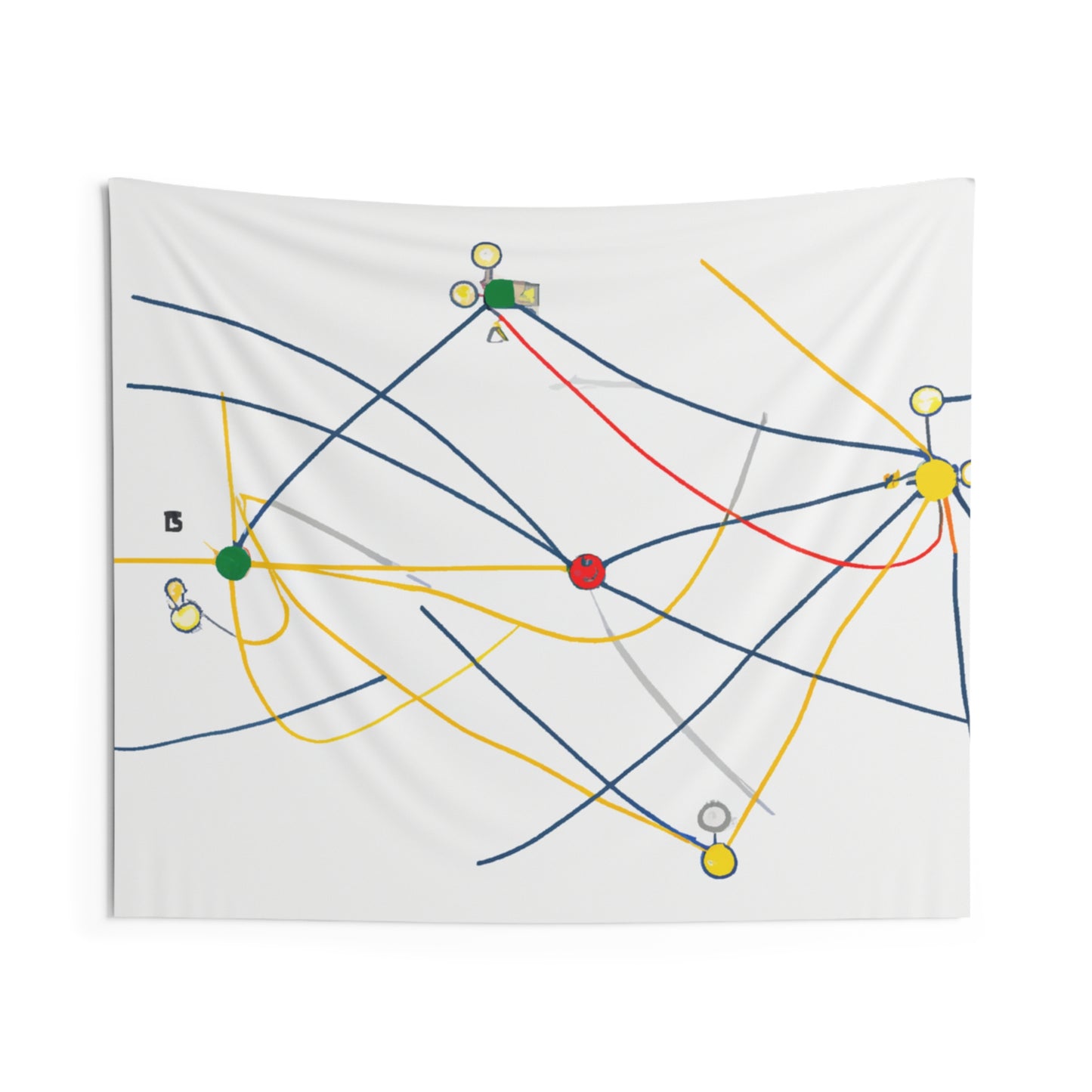 "Exploring the Dynamic Topology: Artful Visualization of a Network Structure." - The Alien Wall Tapestries