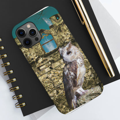 "A Sentinal Among Ruins: An Unstirred Owl's Perch" - Die Alien Tough Phone Cases