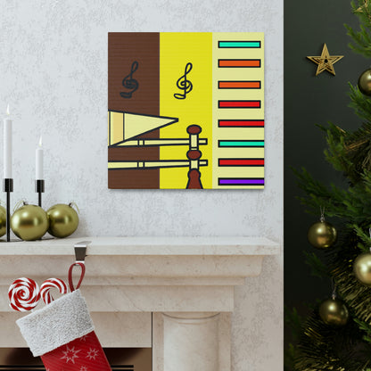 "Four Colors Tribute: Ancient Musical Artistry" - Canvas