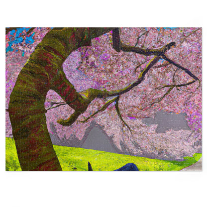 "A Moment of Calm Beneath the Cherry Blossoms" - The Alien Jigsaw Puzzle