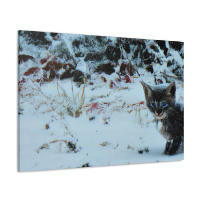 "Brave Kitten in the Frozen Storm" - The Alien Canva