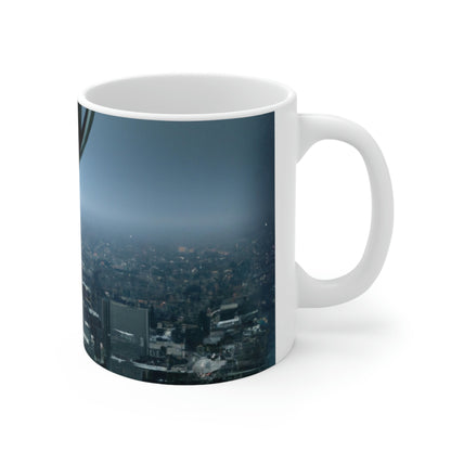 "A Distant Spark: An Alien's Search for Sanctuary in the City." - The Alien Ceramic Mug 11 oz