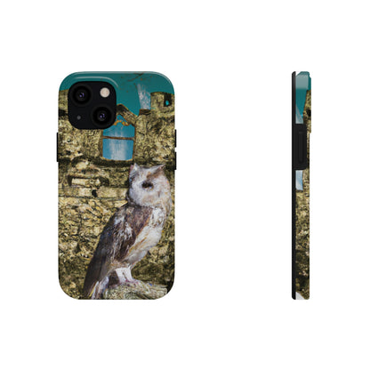 "A Sentinal Among Ruins: An Unstirred Owl's Perch" - Die Alien Tough Phone Cases