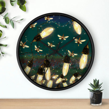 Twinkling Fireflies in the Evening Sky - The Alien Wall Clock