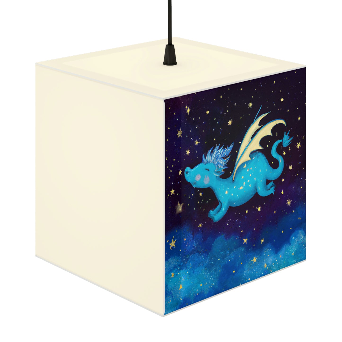 "Drifting Among the Stars: The Story of a Baby Dragon" - The Alien Light Cube Lamp