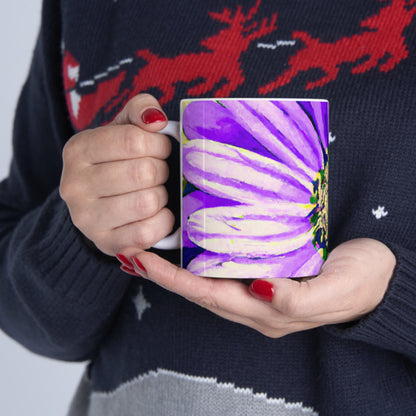 Purple Petals Popping: Create an Eye-Catching Daisy-Rose Fusion - The Alien Ceramic Mug 11 oz