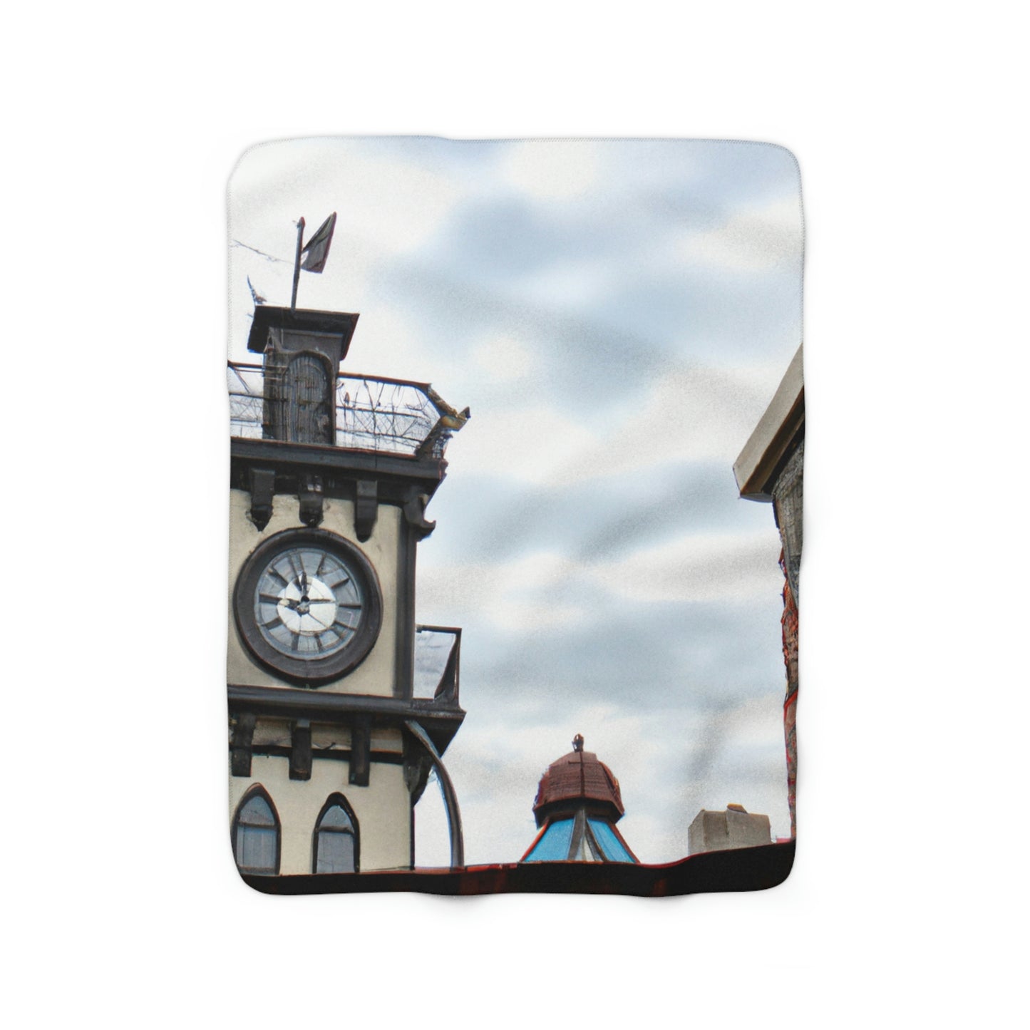 The Clocktower's Shadow - The Alien Sherpa Fleece Blanket