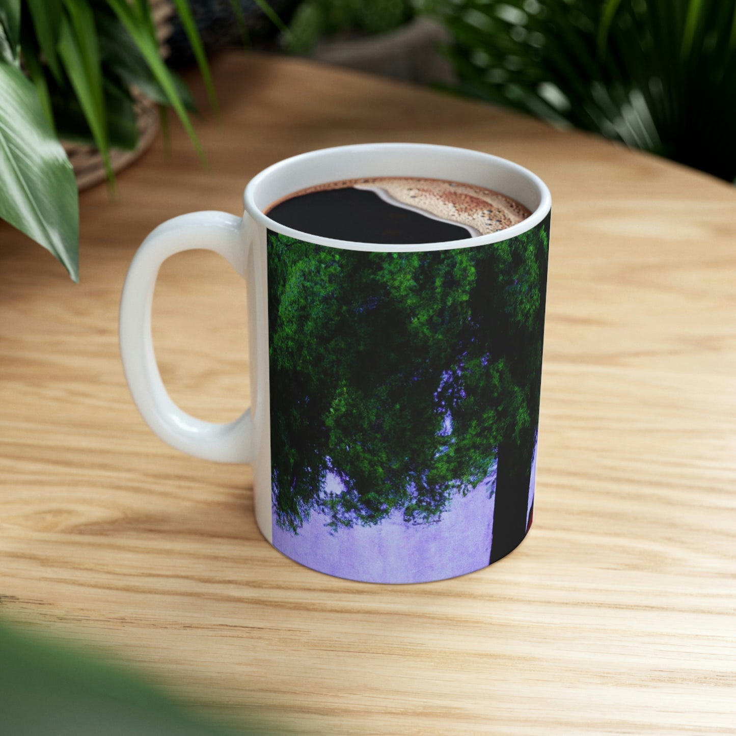 "Bajo el cielo lluvioso". - La Taza de Cerámica Alienígena 11 oz