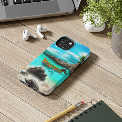 "Caribbean Fiesta on the Beach - A Digital Exploration of Mexican Culture" - The Alien Tough Phone Cases