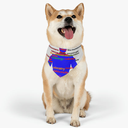 "El retrato de arte de la palabra superheroica" - El collar de bandana para mascota alienígena