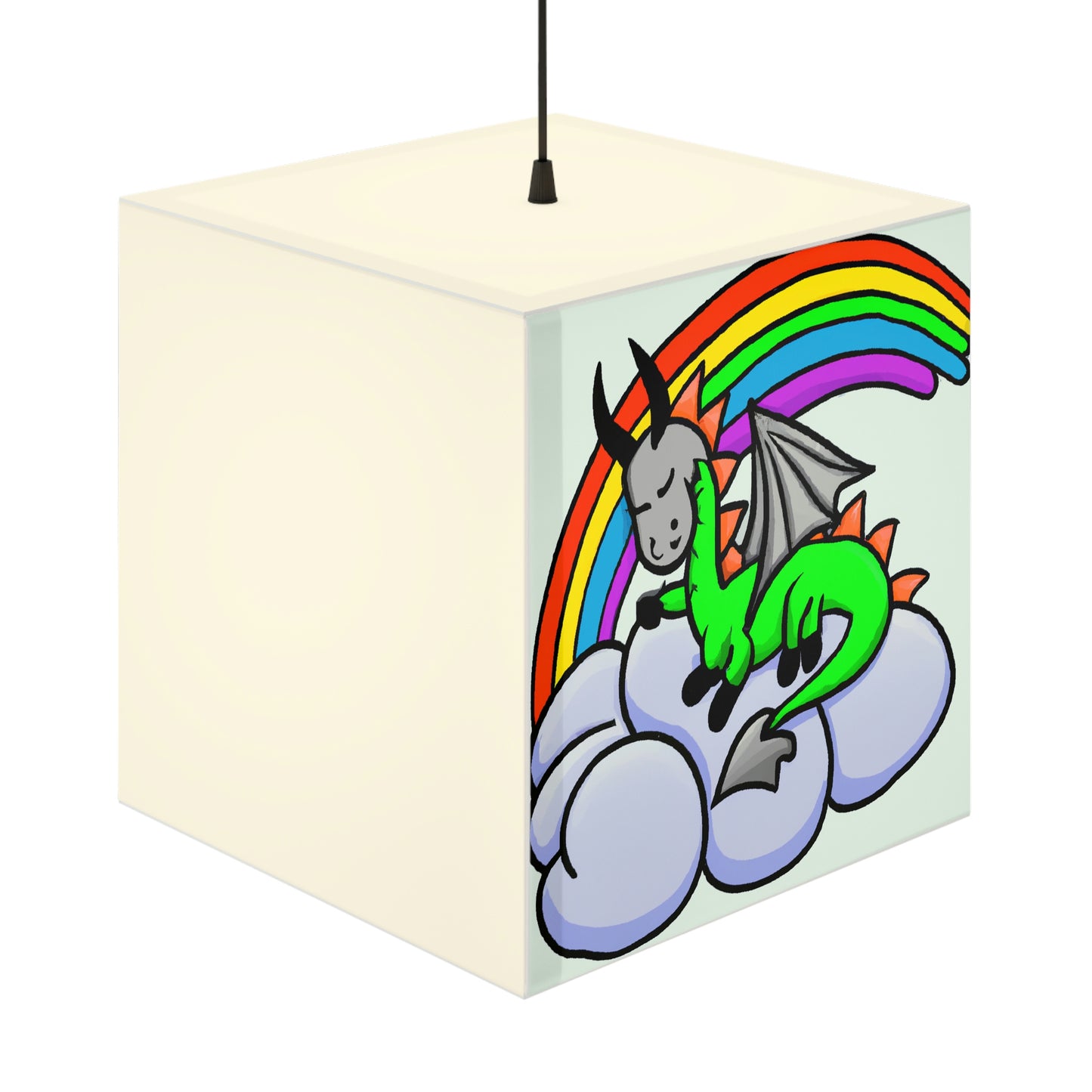 "A Dreamy Dragon's Nap" - The Alien Light Cube Lamp