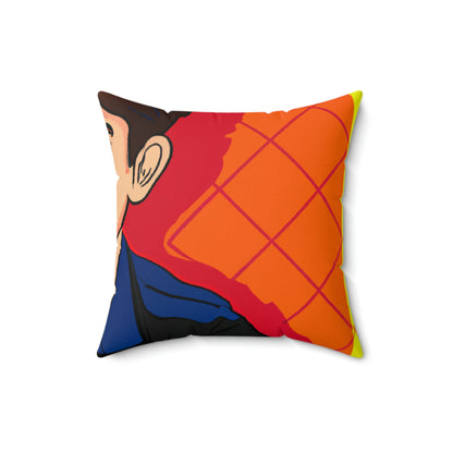 "The Pop Art Laptop Surfer" - The Alien Square Pillow