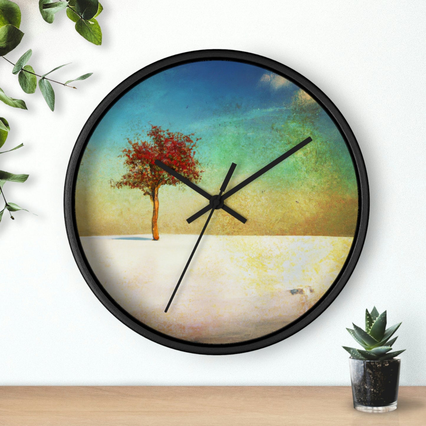 "Alone in the Snowy Meadow" - The Alien Wall Clock