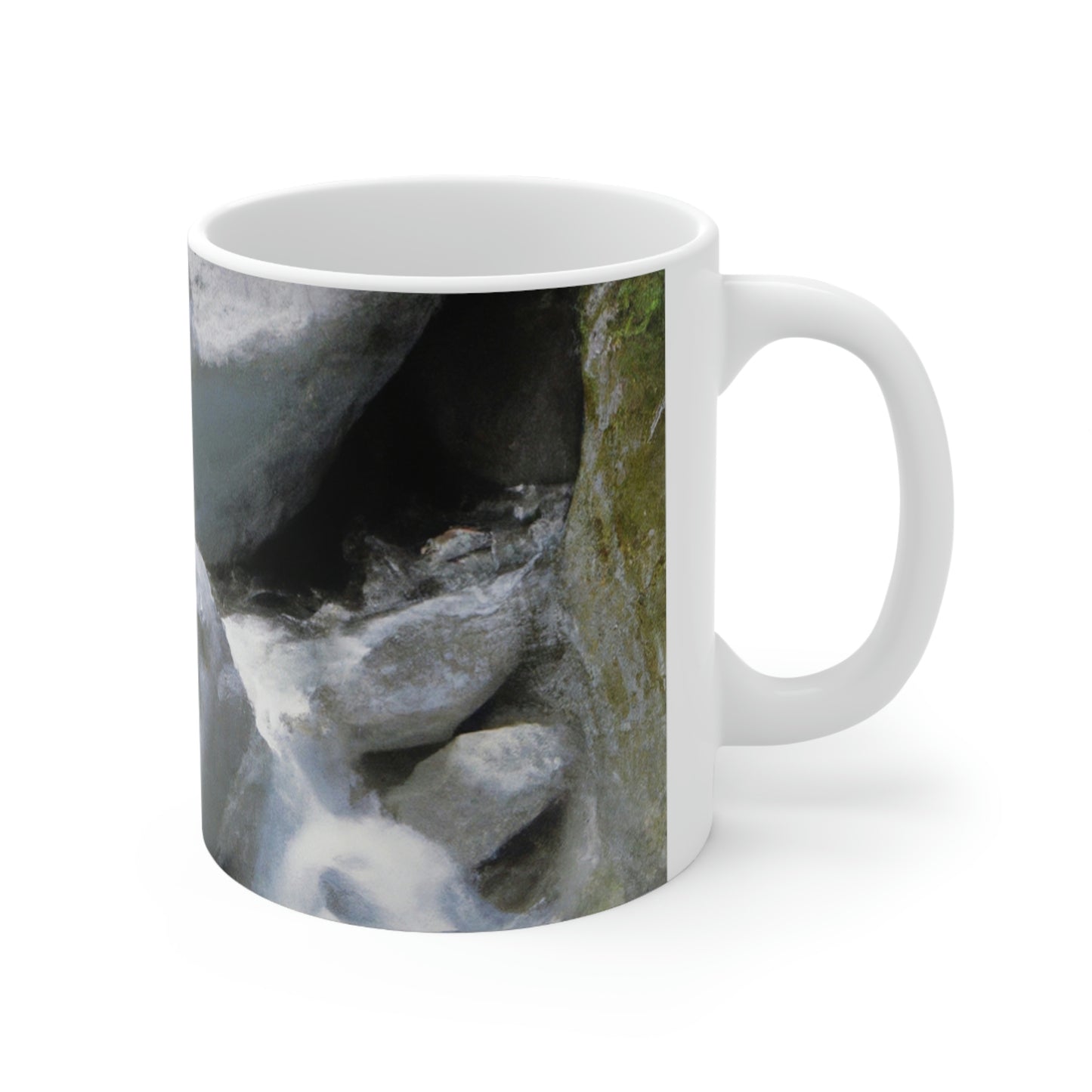 "Canyon Chaos: The Rockslide Race" - The Alien Ceramic Mug 11 oz