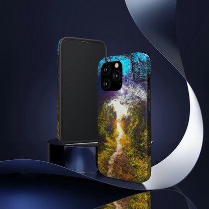 "Ein Lichtstrahl auf einem vergessenen Pfad" - Die Alien Tough Phone Cases