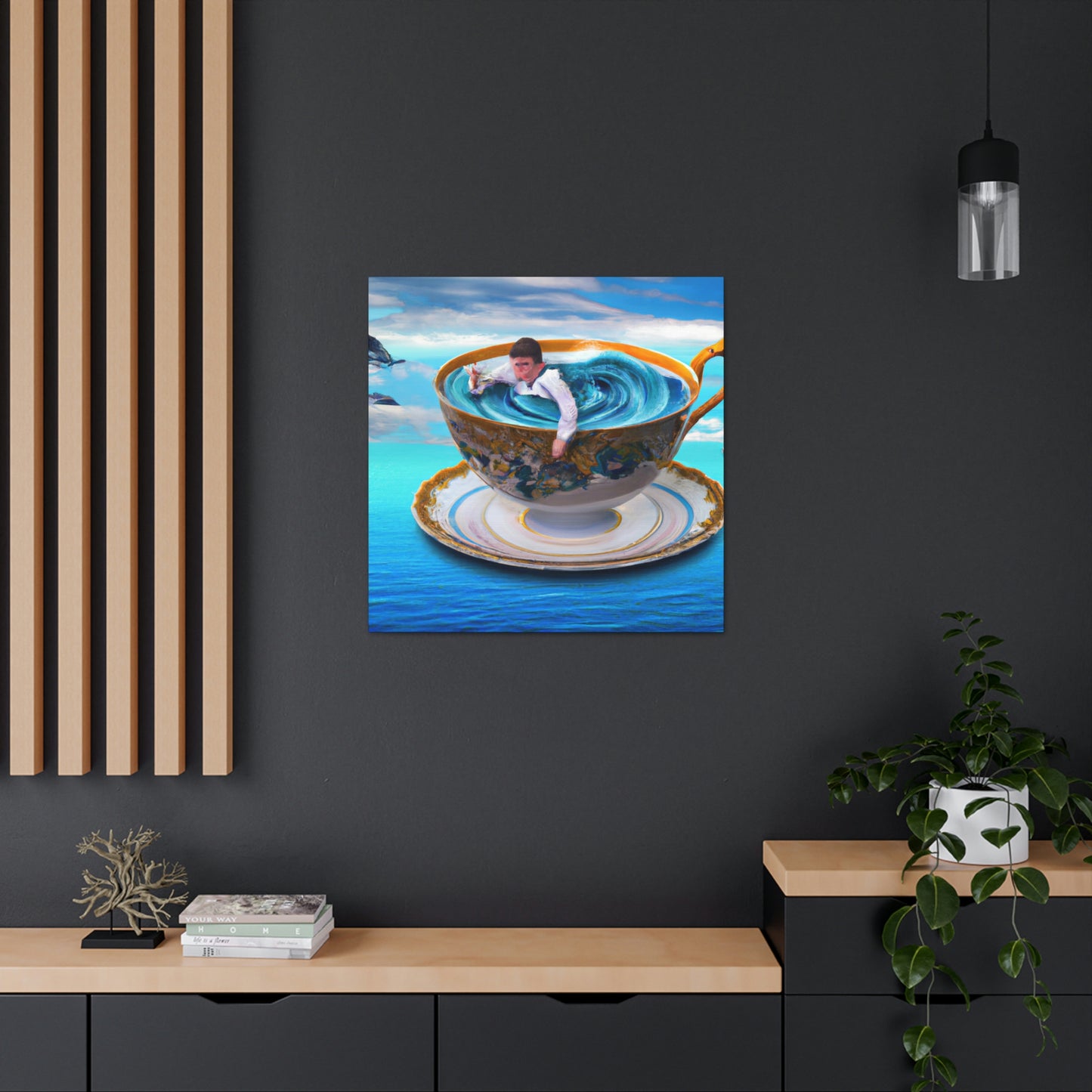 "Adrift in a China Cup: The Story of a Lost Child's Oceanic Adventure" - The Alien Canva