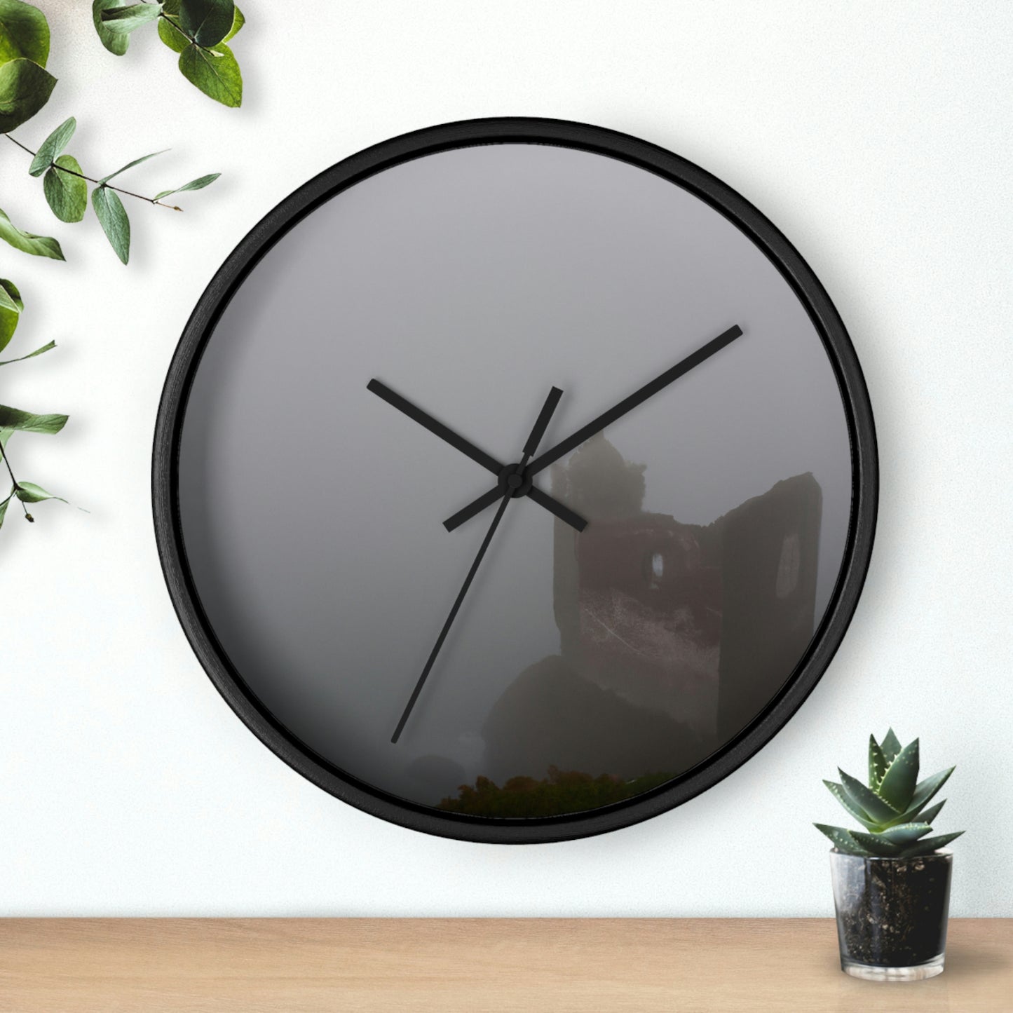 "The Forgotten Castle in the Eerie Mist" - The Alien Wall Clock