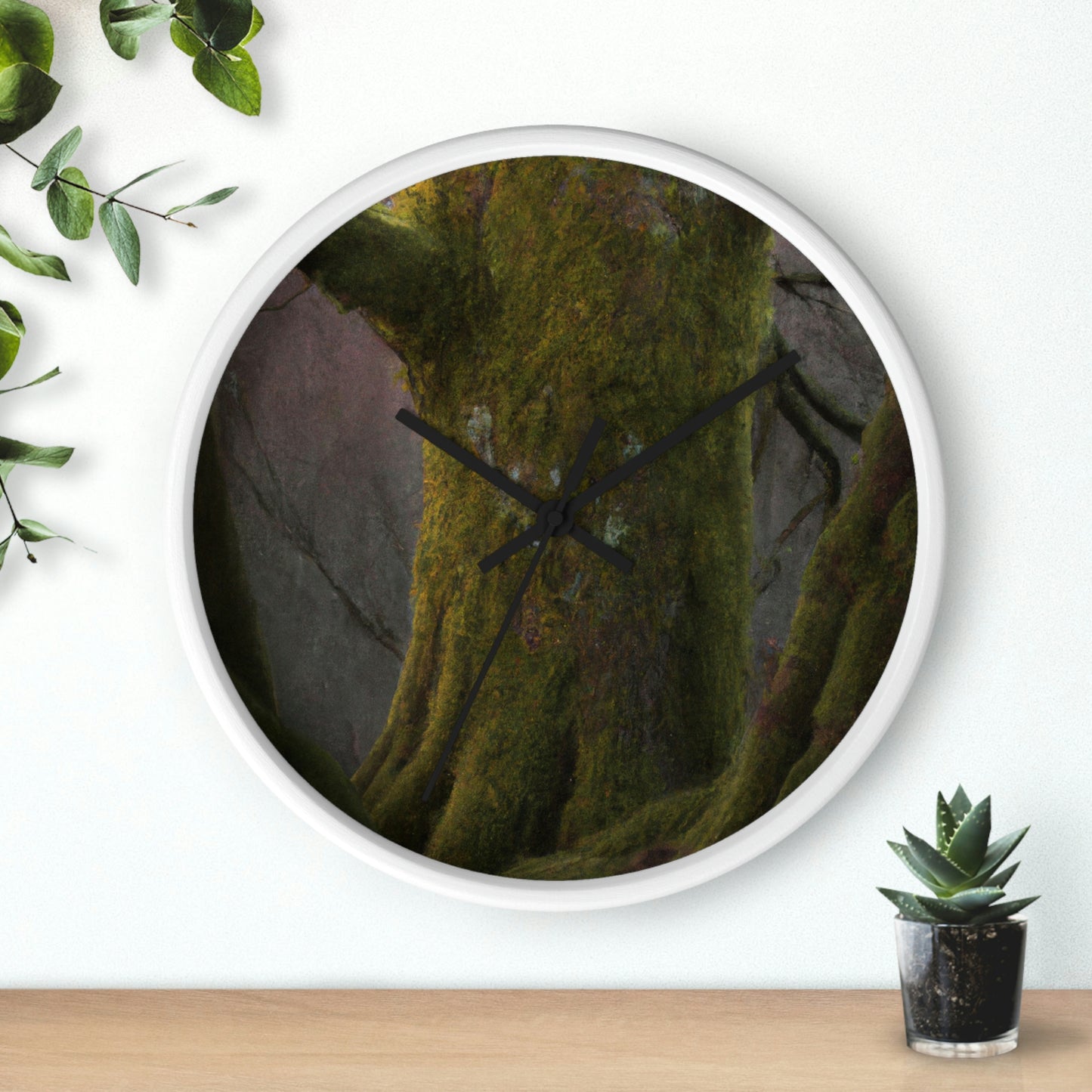 "The Mystical Mossy Oak" - The Alien Wall Clock