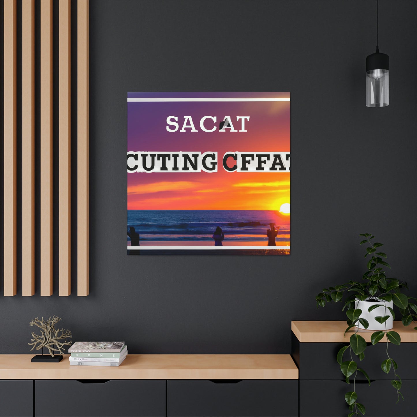 "Saborea el momento: un atardecer de playa perfecto" - Canvas