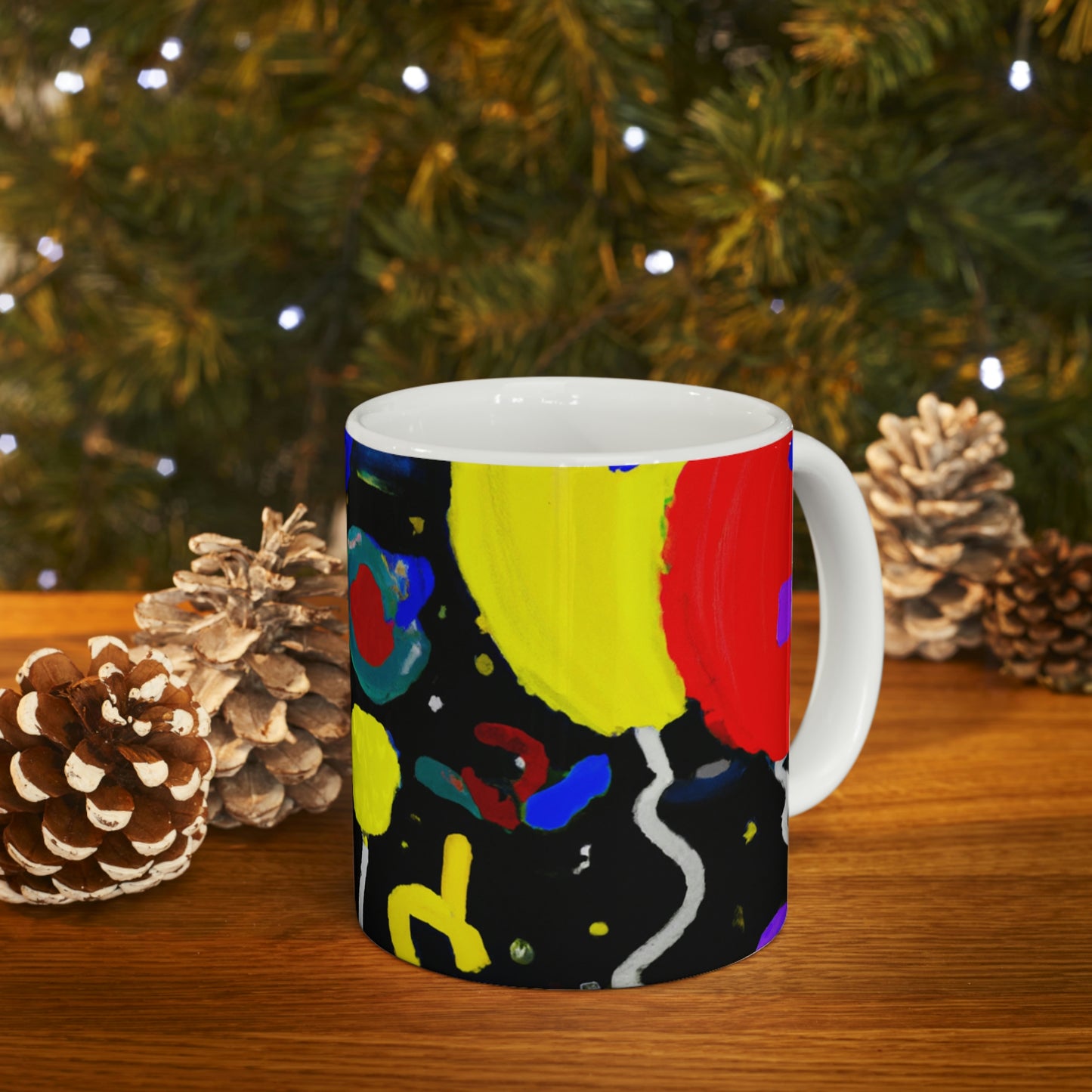 "A Starry Night Rainbow" - The Alien Ceramic Mug 11 oz