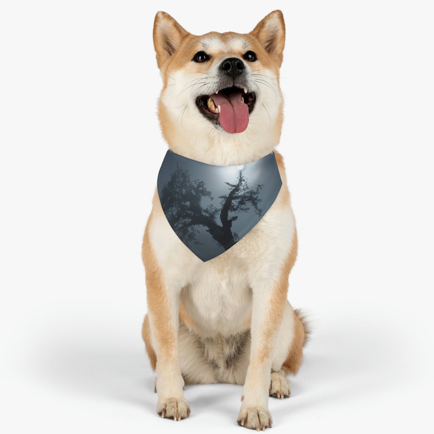 "Un centinela que brilla en la niebla" - El collar de bandana para mascota alienígena #nft