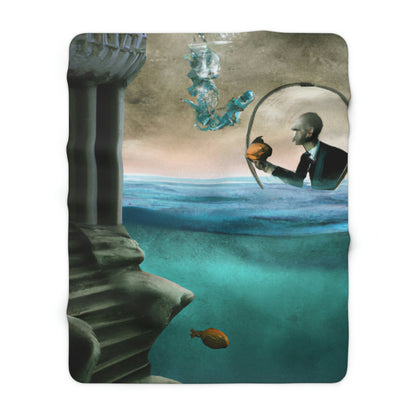 The Mystery of the Underwater Palace - The Alien Sherpa Fleece Blanket