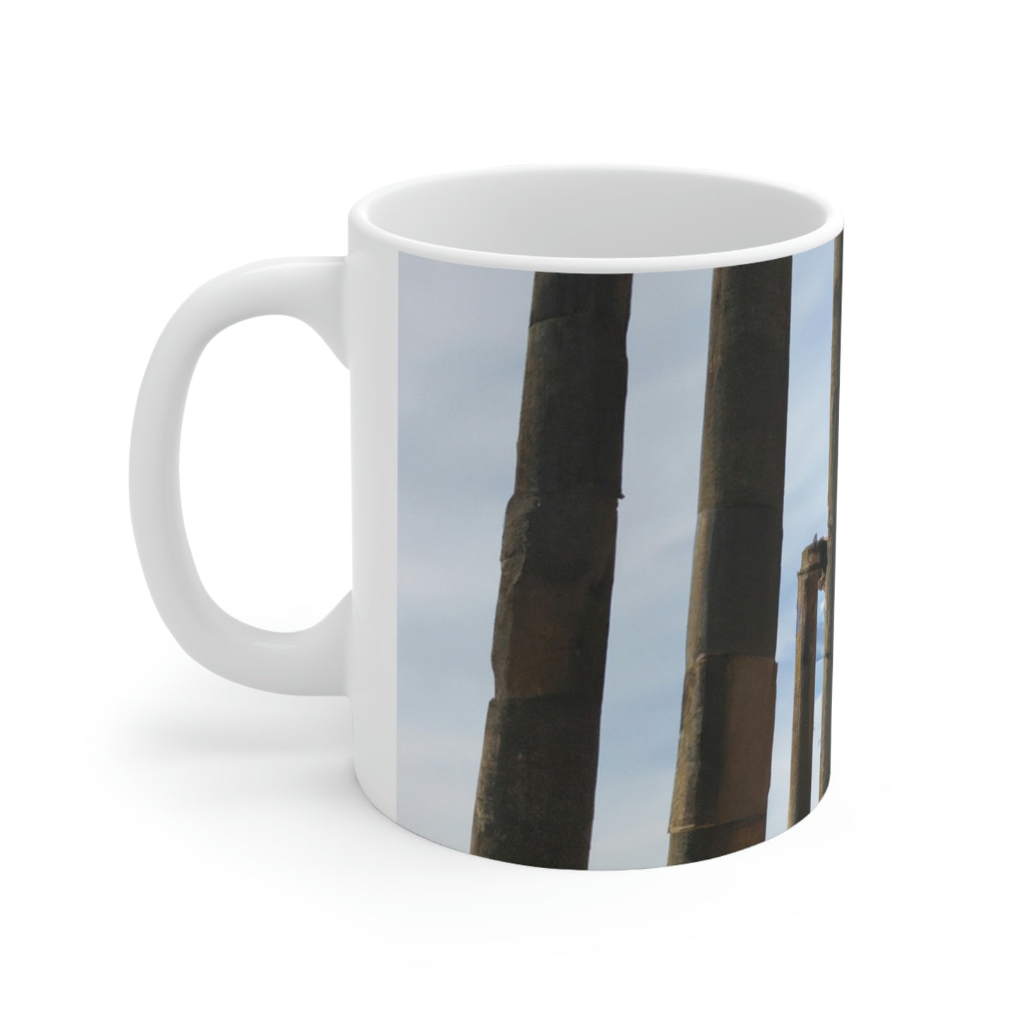 "Lost in Ancient Ruins: A Wanderlust Odyssey" - The Alien Ceramic Mug 11 oz