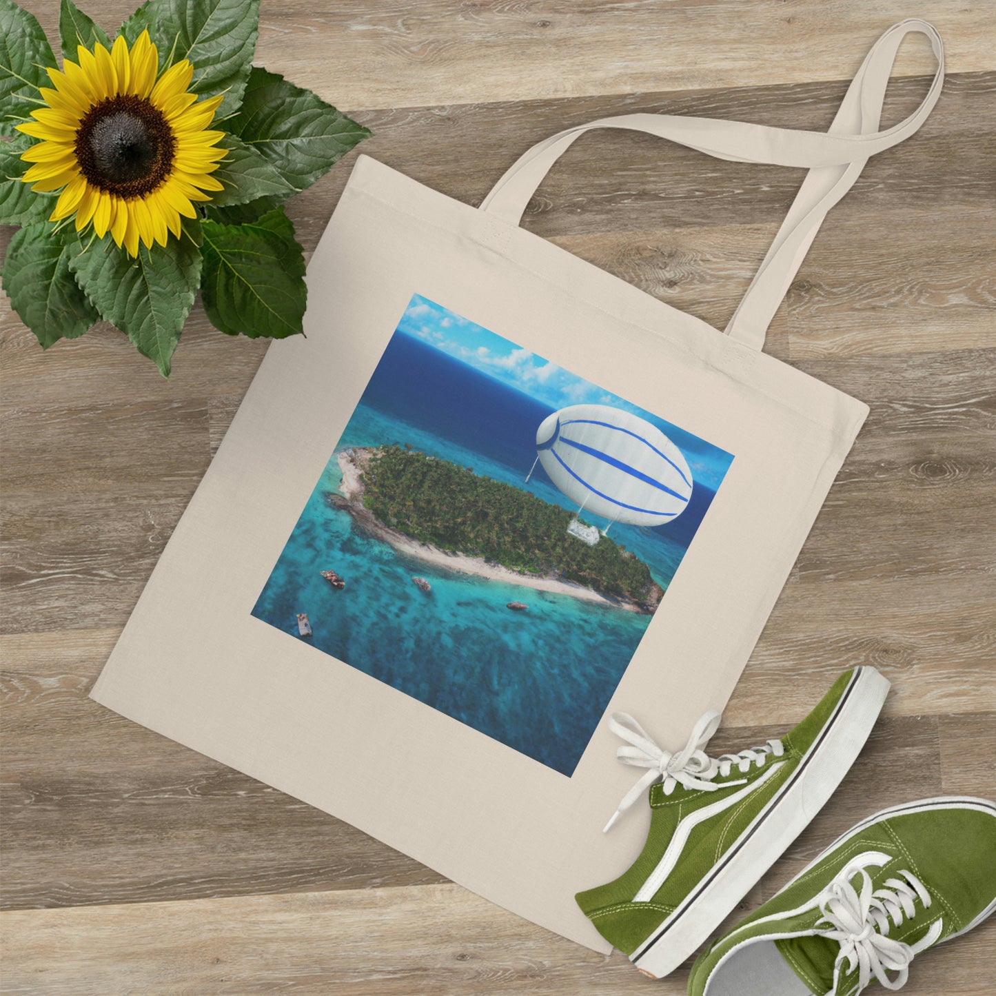 "Exploring Mystery Island by Airship" - The Alien Tote Bag