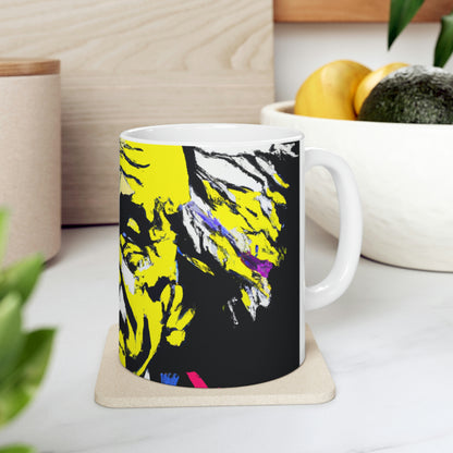 "Albert Einstein: un retrato de arte pop" - Taza de cerámica The Alien 11 oz