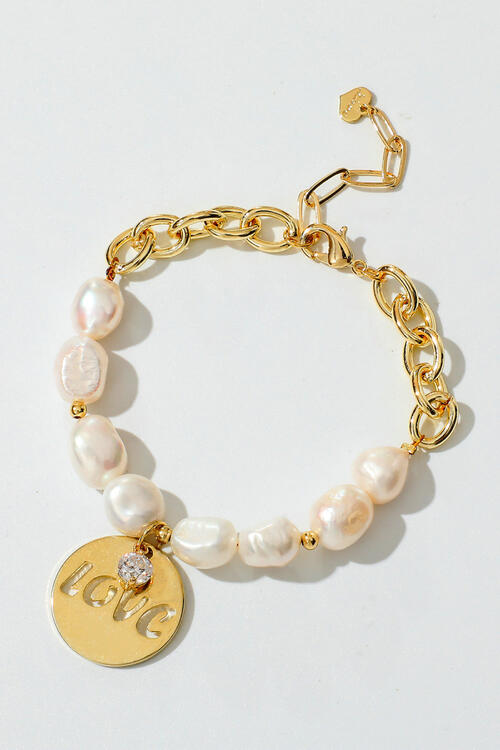 Pulsera de perlas de agua dulce LOVE 