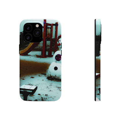 "Melancholy Snowman in a Silent Playground" - The Alien Tough Phone Cases