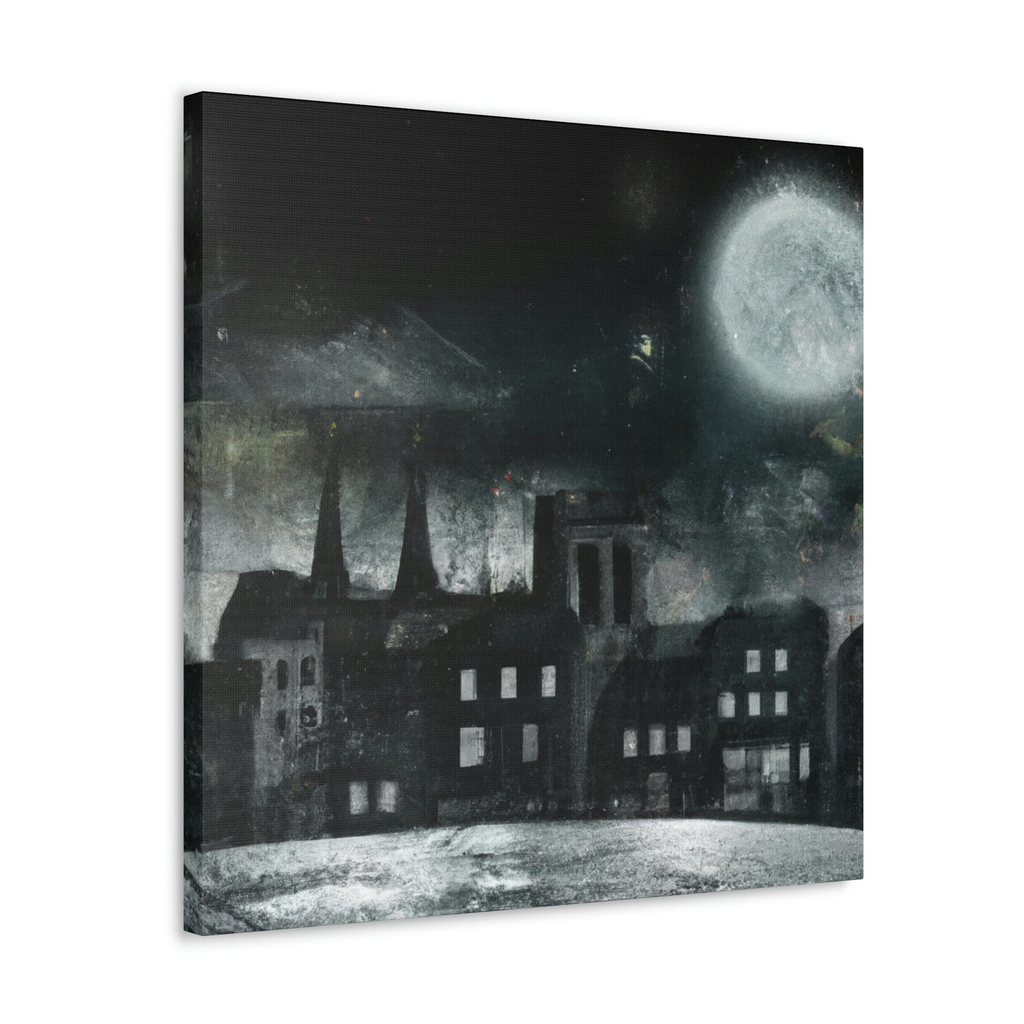 "Luminous Nocturne: A City Lit By Moonlight" - The Alien Canva