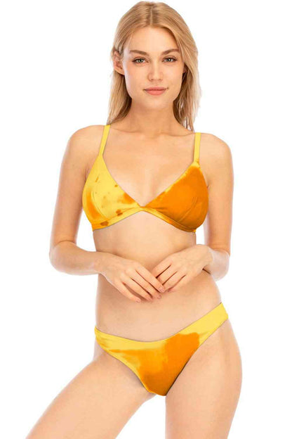 Batik-Bikini-Set mit verstellbaren Trägern