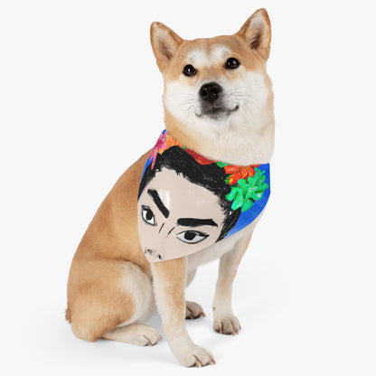 "Fiery Frida: Painting a Mexican Icon with Colorful Culture" - The Alien Pet Bandana Collar