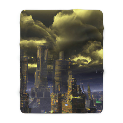 The Utopian Citadel in the Dystopian Tempest - The Alien Sherpa Fleece Blanket