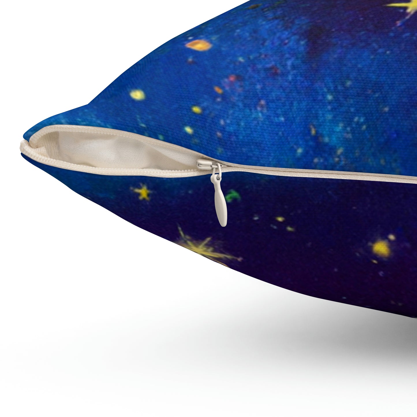 "Drifting Among the Stars: Die Geschichte eines Babydrachen" - Das Alien Square Pillow