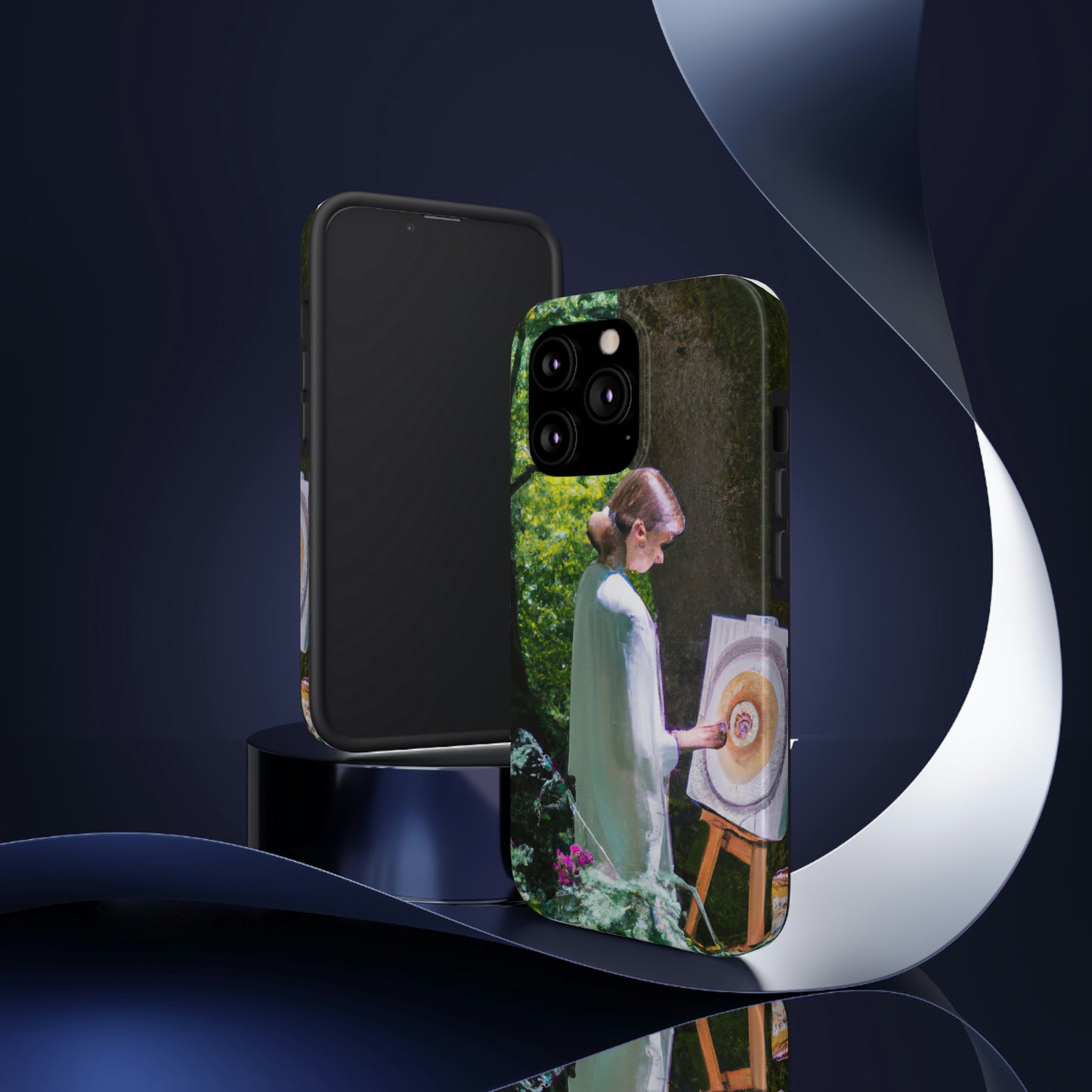 „Verzauberung in Öl: Die Vision eines jungen Künstlers von einem magischen Wald“ – The Alien Tough Phone Cases