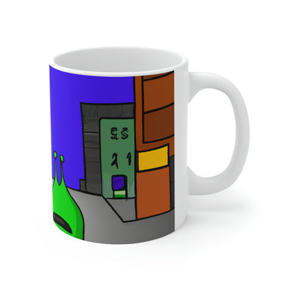 "Alien Misadventure in the City" - The Alien Ceramic Mug 11 oz