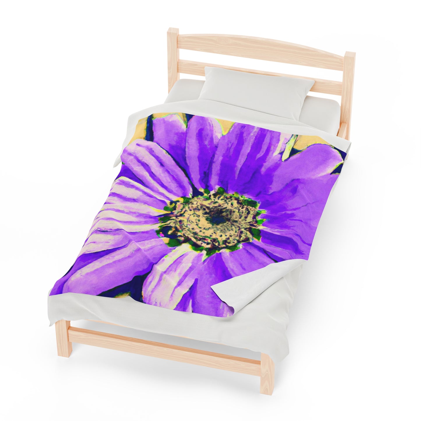 Purple Petals Popping: Create an Eye-Catching Daisy-Rose Fusion - The Alien Velveteen Plush Blanket